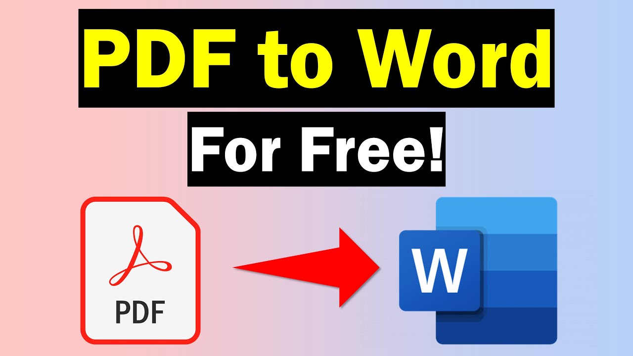 Free pdf to word